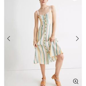Madewell 100% linen midi dress